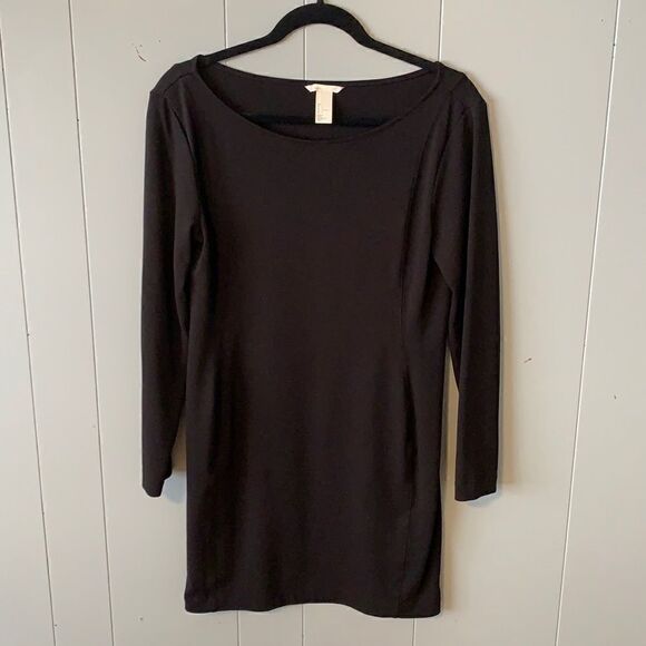 H&M Black Long Sleeve Dress Size Large - Picture 1 of 5